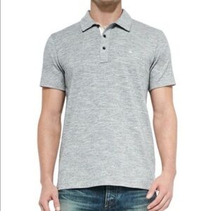 Rag & Bone Men’s Standard Issue heather gray polo shirt, like new, Size Medium